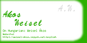akos weisel business card