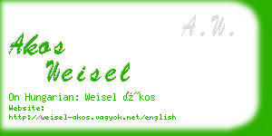 akos weisel business card